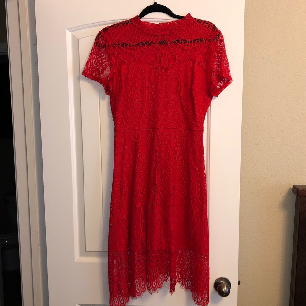 Francesca’s Red Lace Dress